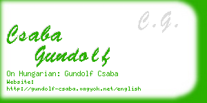 csaba gundolf business card